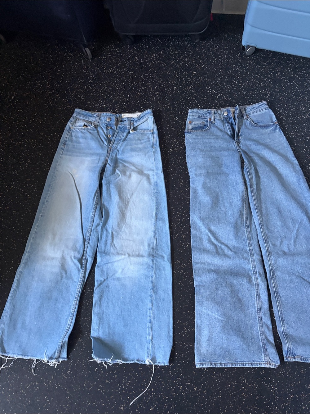 rag & bone Light Blue Wide-Leg Jeans